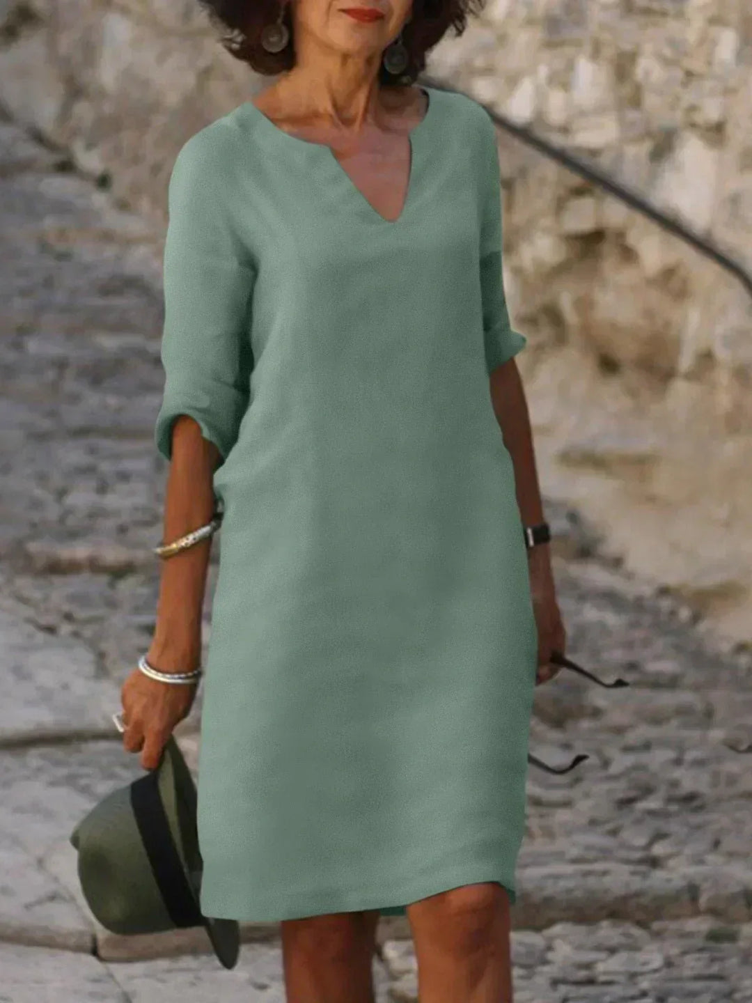 Beatrice™ - Elegant Beatrice Dress with Elevated V-Neck