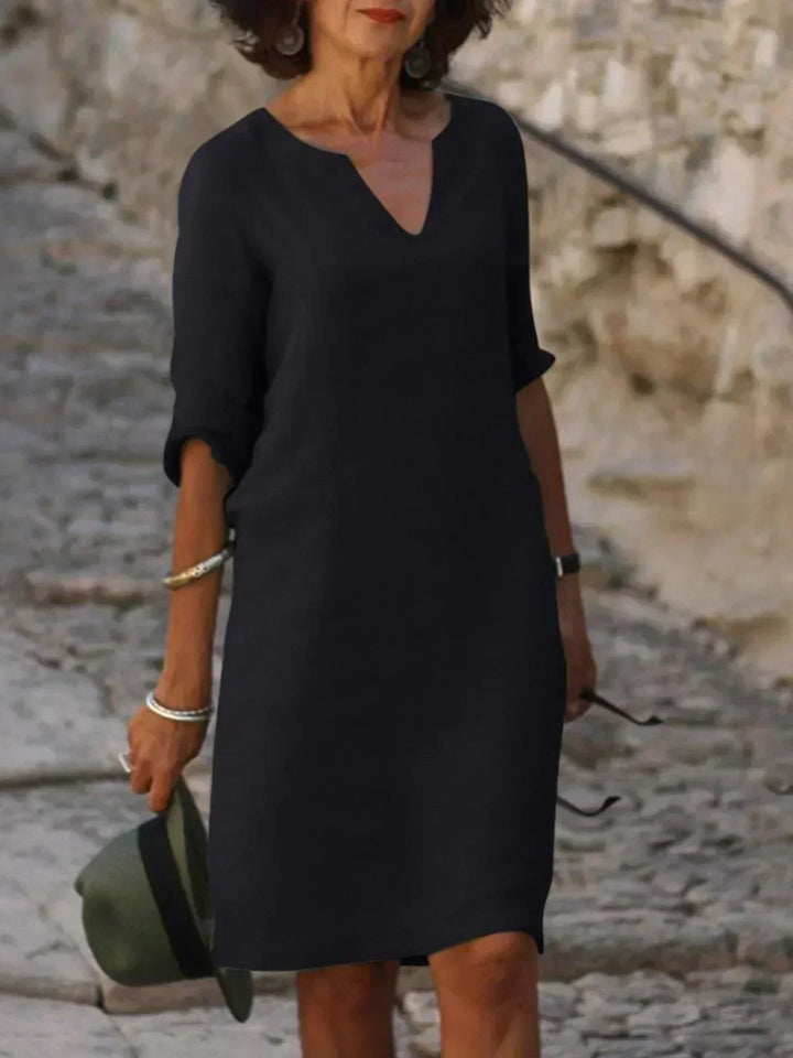 Beatrice™ - Elegant Beatrice Dress with Elevated V-Neck