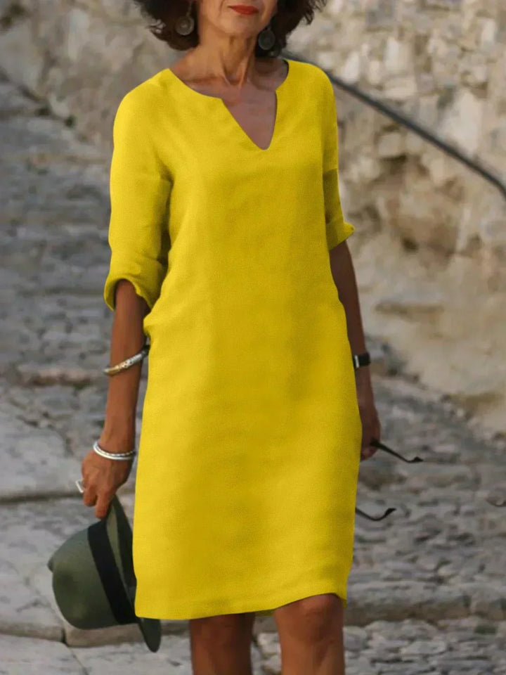 Beatrice™ - Elegant Beatrice Dress with Elevated V-Neck