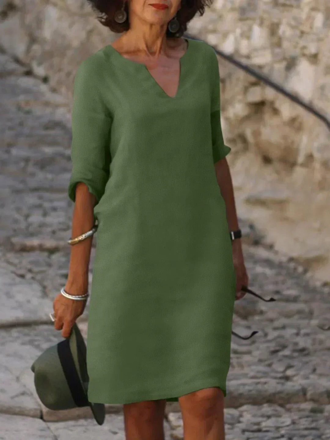 Beatrice™ - Elegant Beatrice Dress with Elevated V-Neck